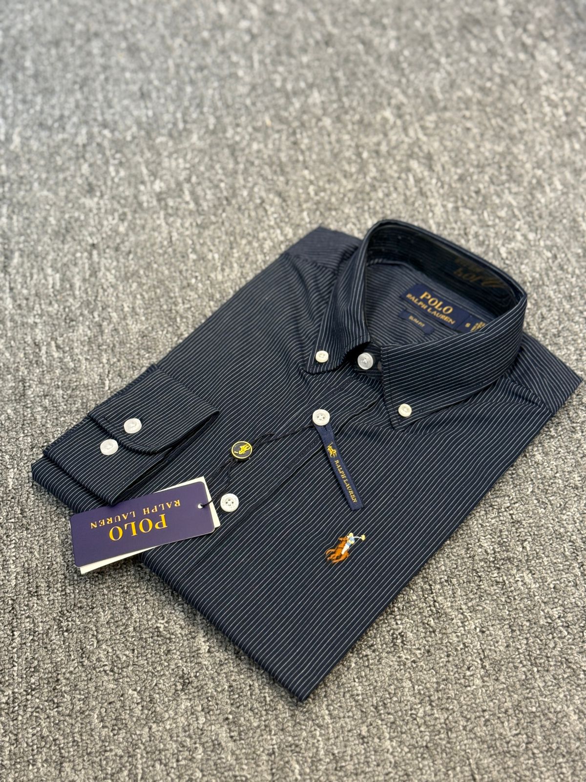 RL Navy Blue Pin Stripe