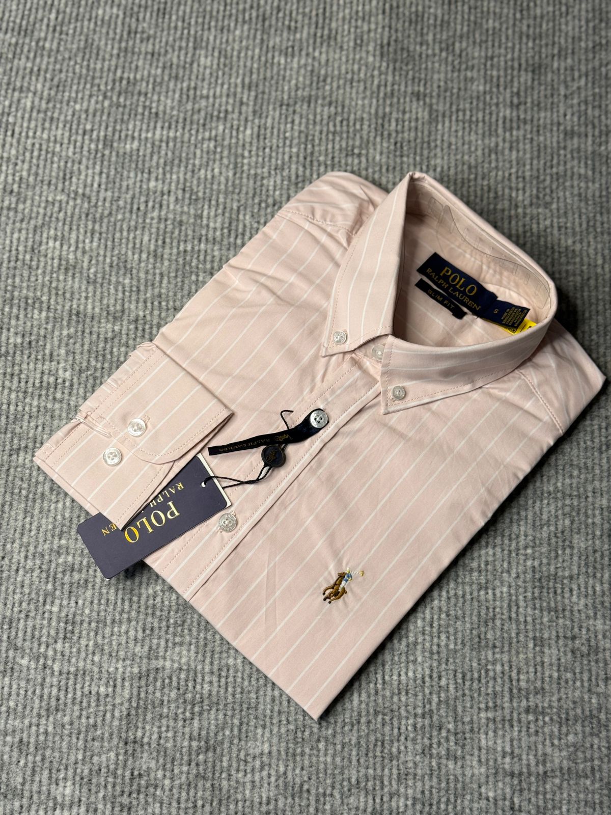 RL Pink & White Stripe