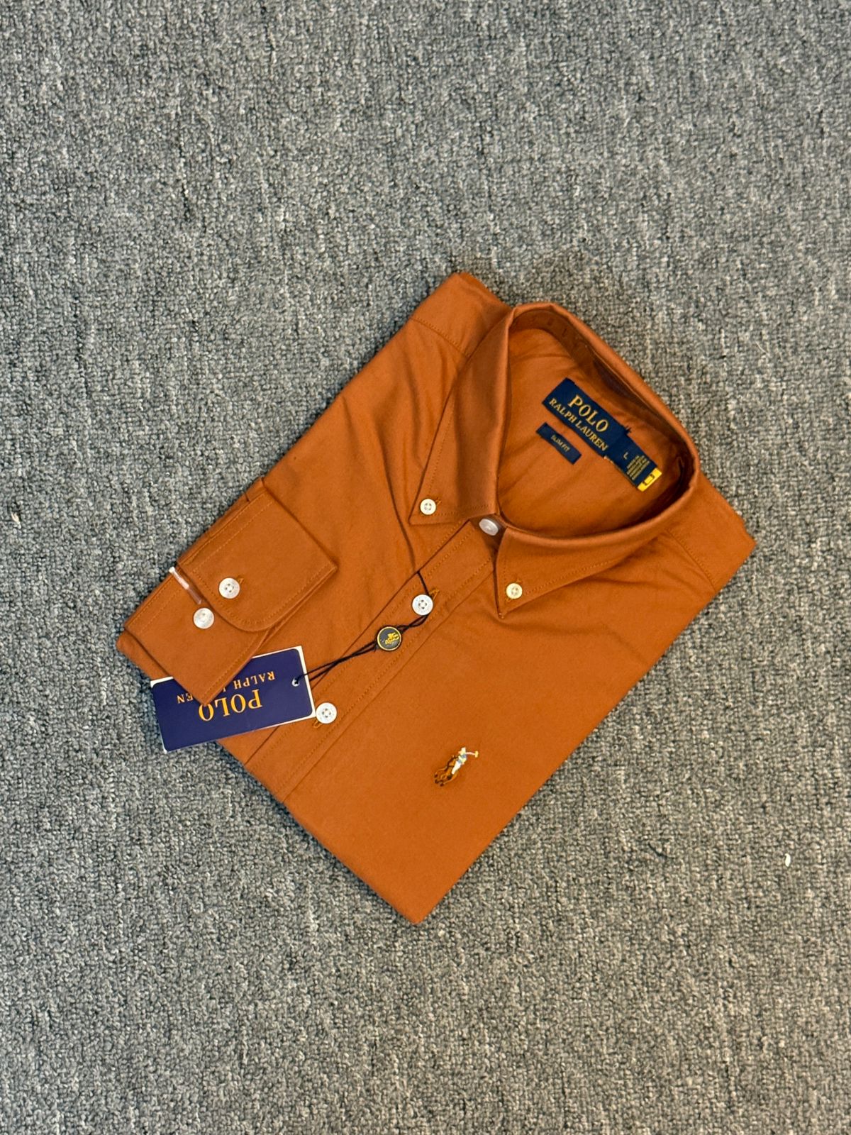 RL Brick Color Solid Shirt
