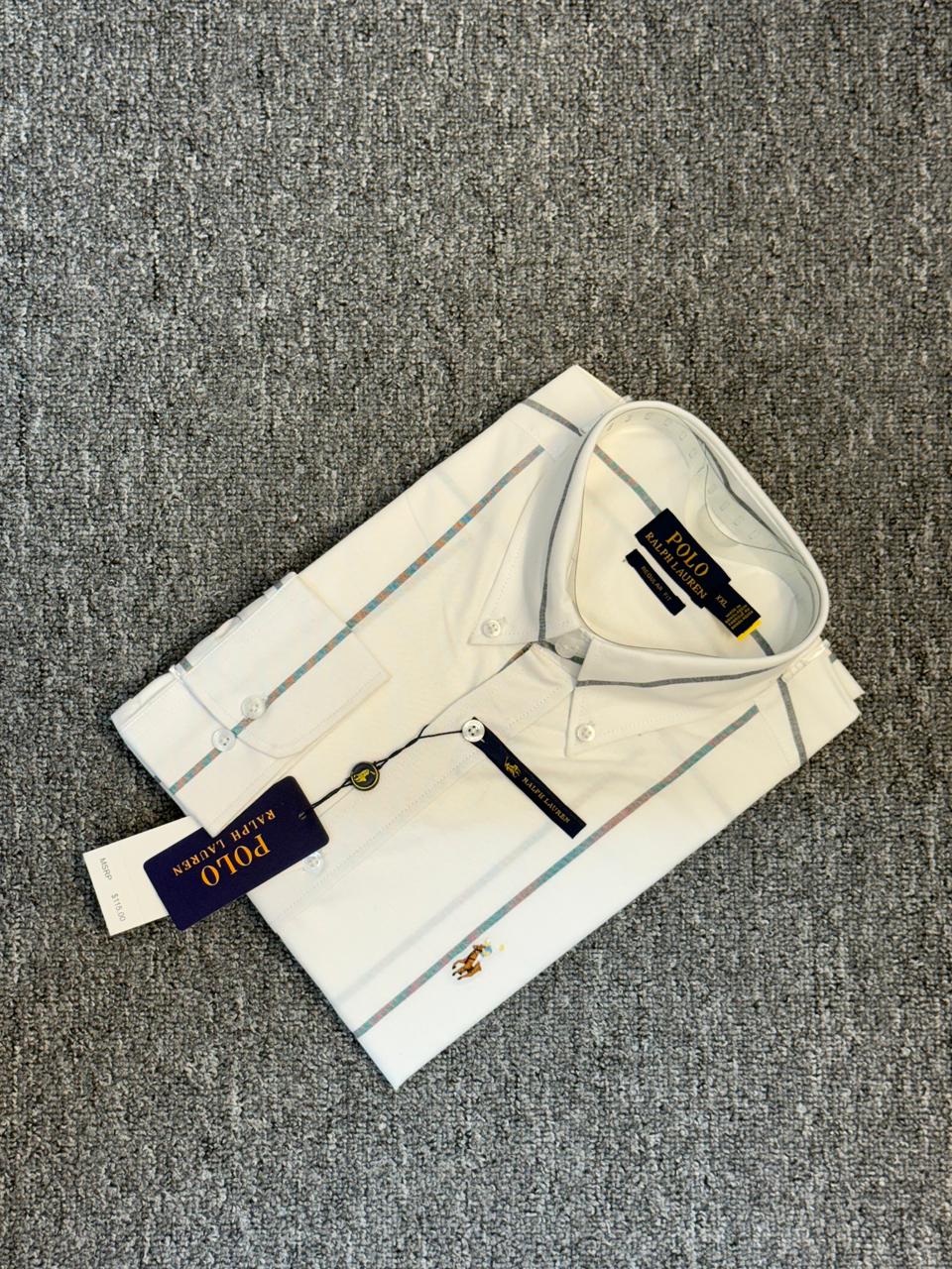 RL signature White Stripe Shirt