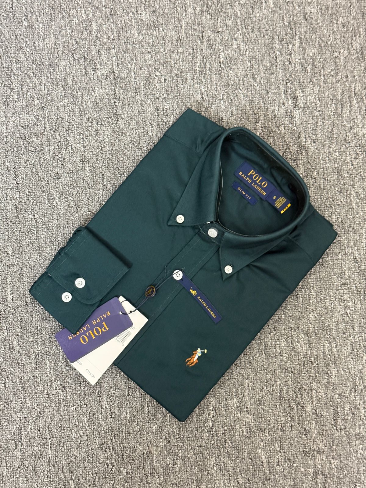 RL Forest Green Solid Shirt