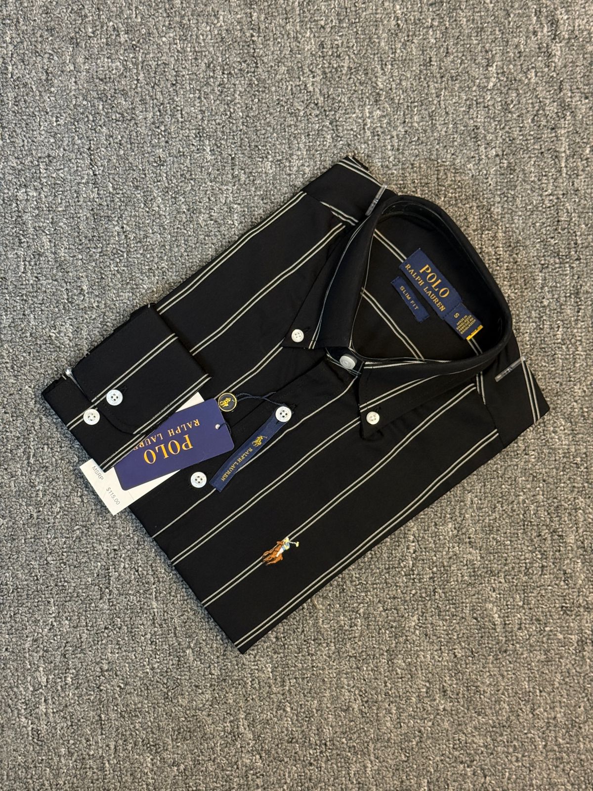 RL Black Premium Stripe Shirt