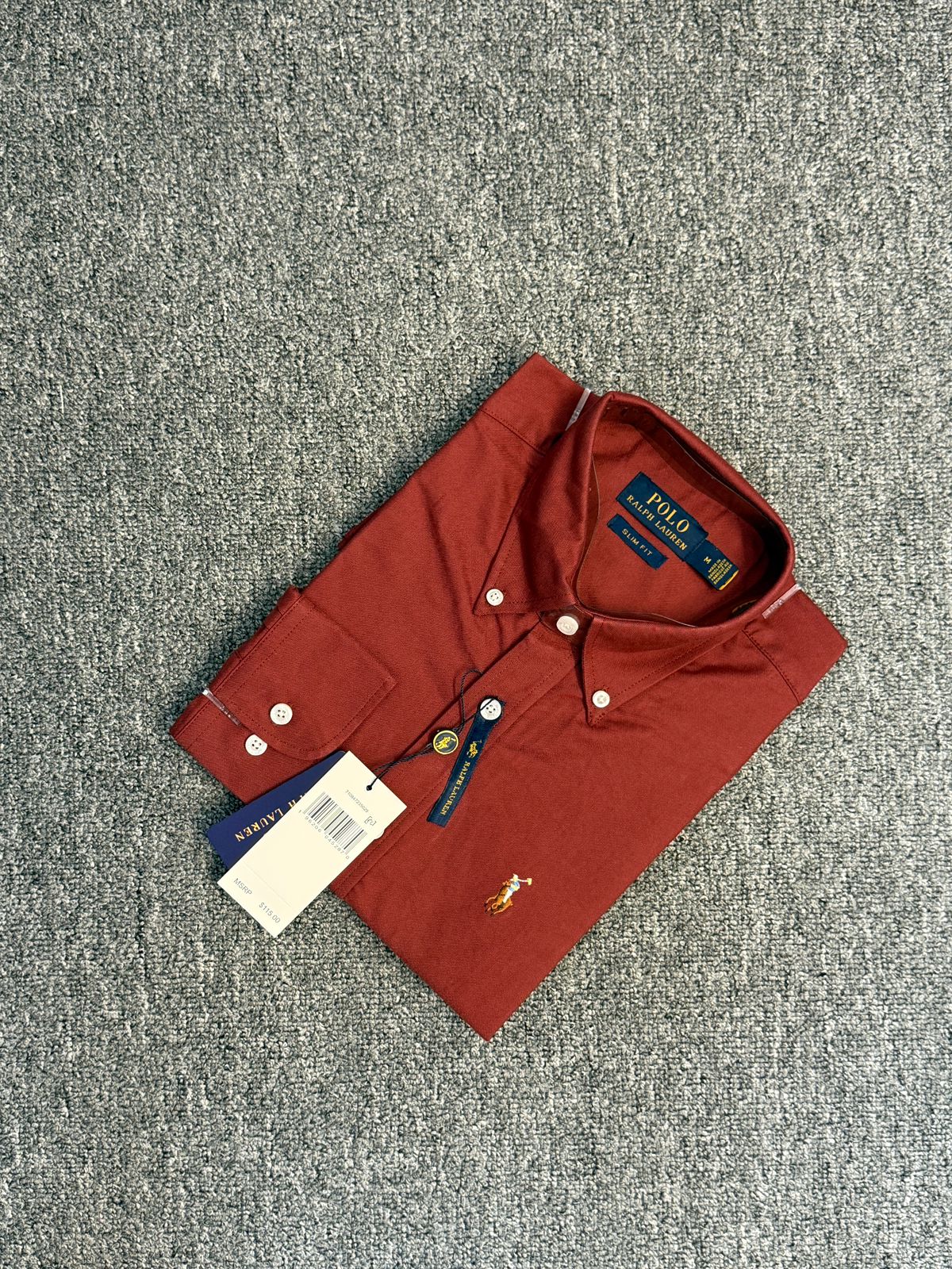 RL Deep Maroon Solid Shirt