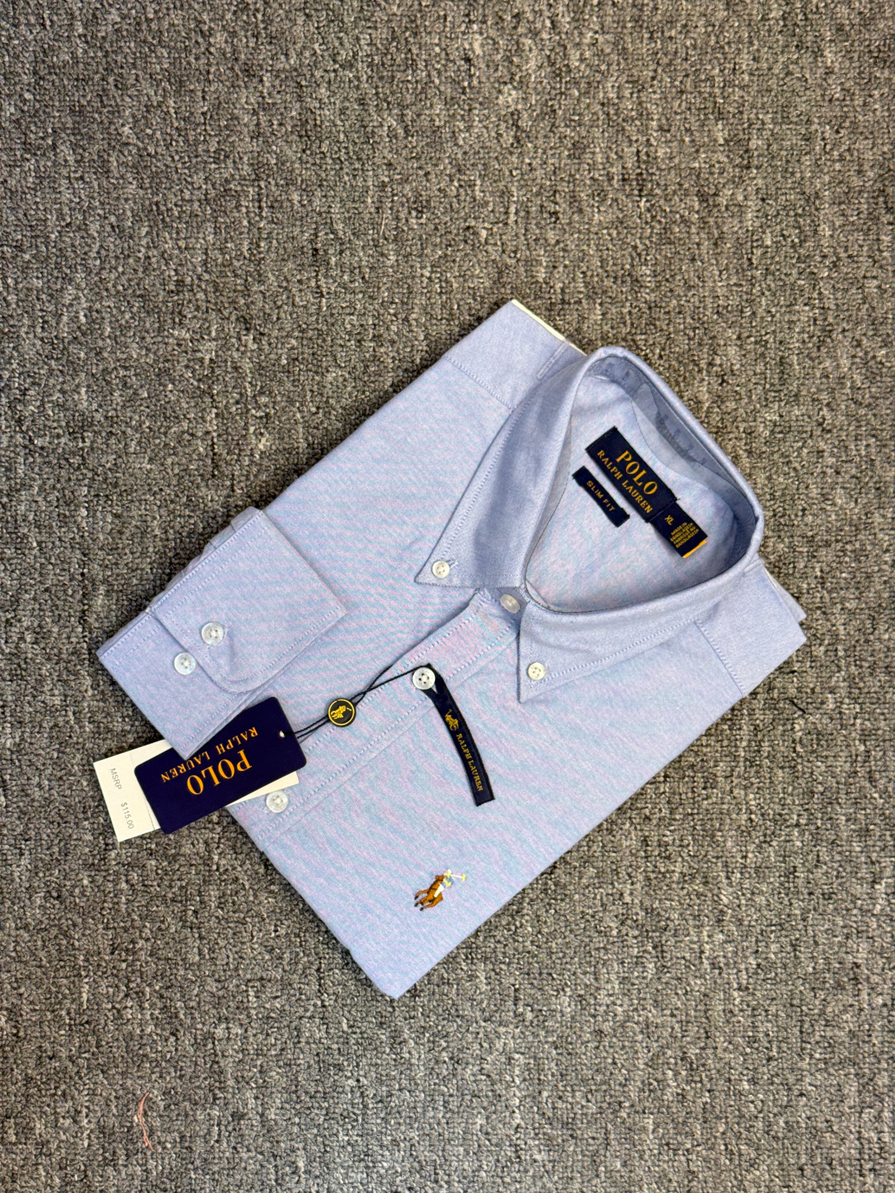 Ralph Lauren Solid Sky Blue Shirt