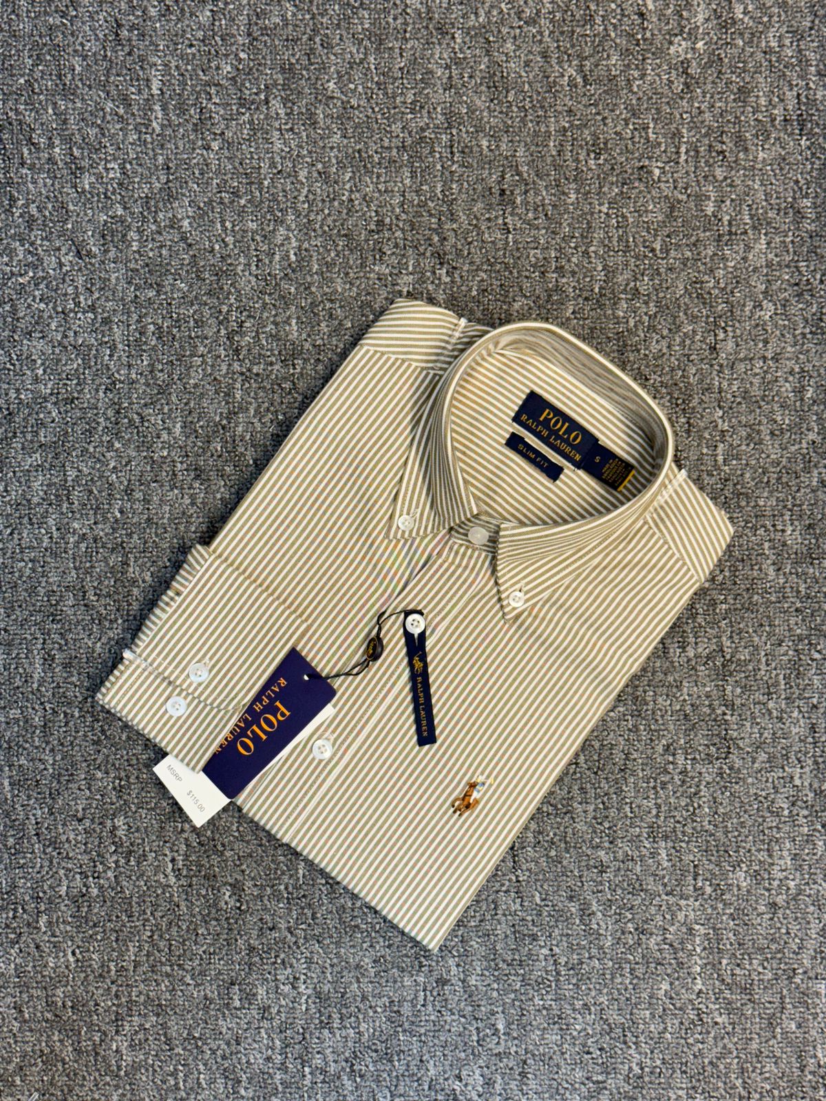 RL Olive Pin Stripe Shirt