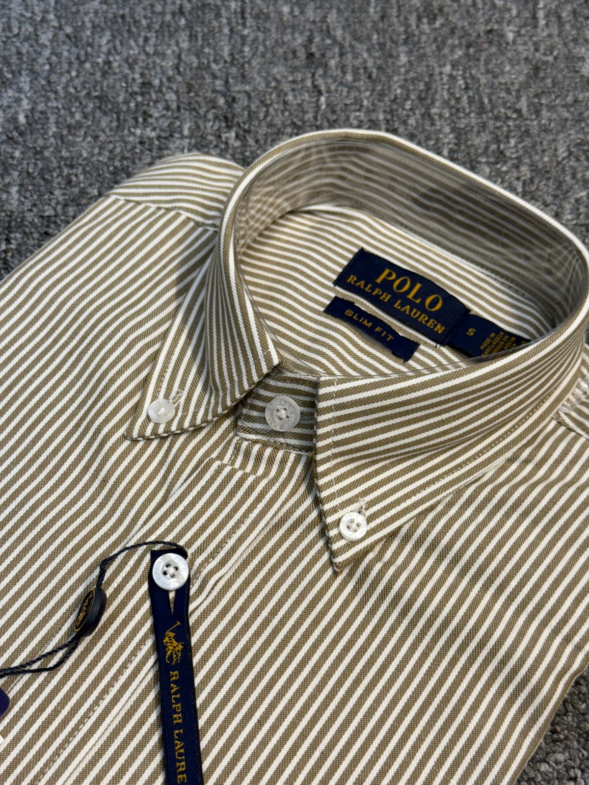 RL Olive Pin Stripe Shirt alternate view