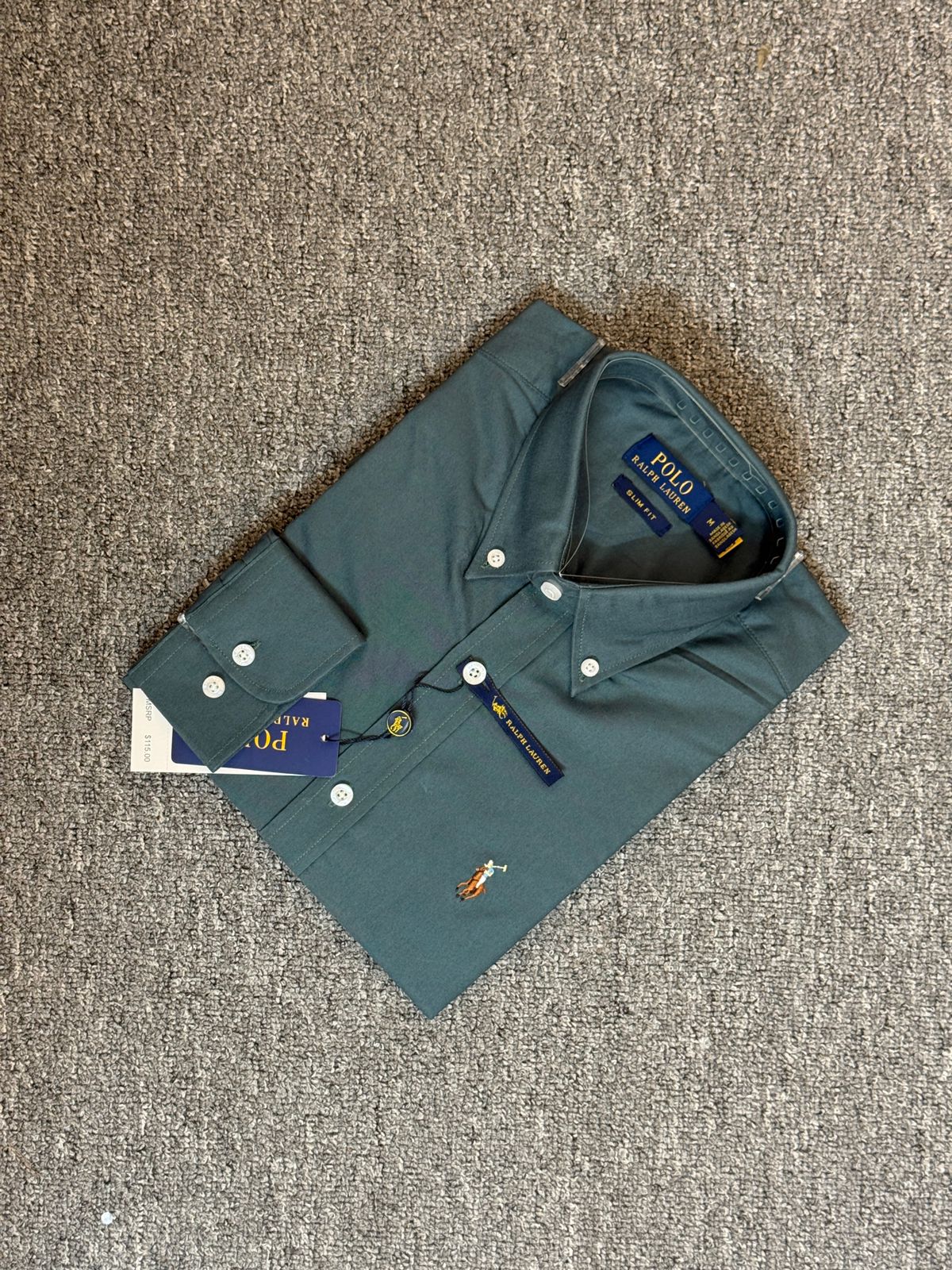 RL Teal color solid shirt