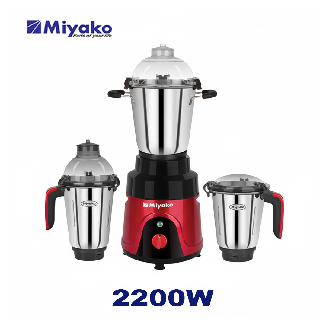 Miyako Blender Mixer Grinder Scarlet 2200W(মিয়াকো ব্লেন্ডার মিক্সার গ্রাইন্ডার স্কারলেট ২২০০ ওয়াট)