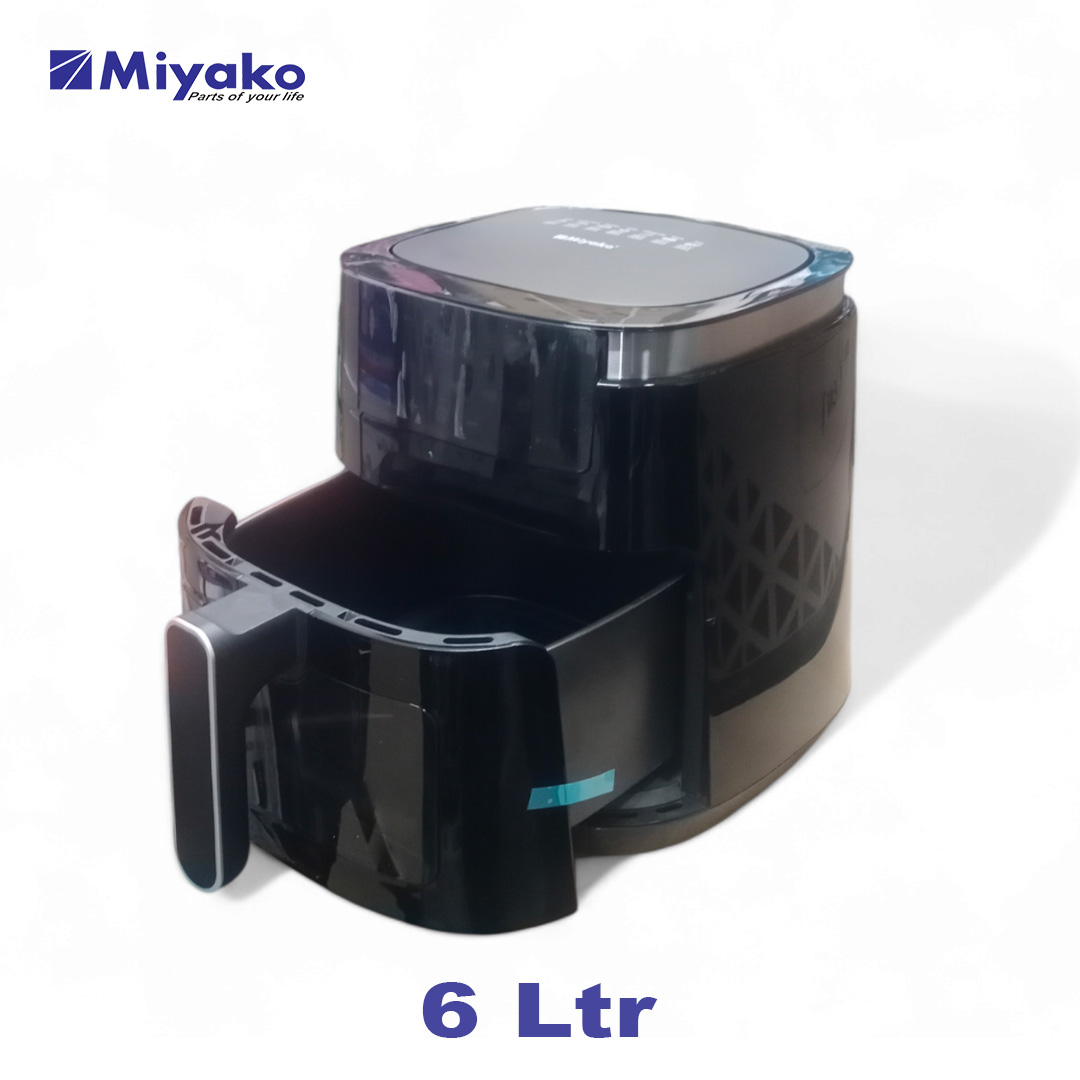 Miyako AF-5012 Auto cut off /resume when reach/ below preset temperature Air Fryer | 6 liter(Miyako AF-5012 পূর্বনির্ধারিত তাপমাত্রায় পৌঁছালে/কমলে অটো কাট অফ/রিজিউম এয়ার ফ্রায়ার | ৬ লিটার)