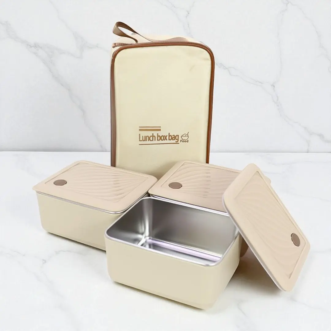 3 Bowl Stainless Steel Airtight Tiffin Carrier With Bag(৩ বাটি স্টেইনলেস স্টিল এয়ারটাইট টিফিন ক্যারিয়ার (ব্যাগসহ))