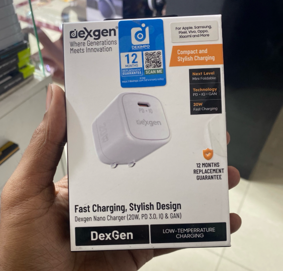 Dexgen Nano Charger (20W, PD 3.0, IQ & GAN