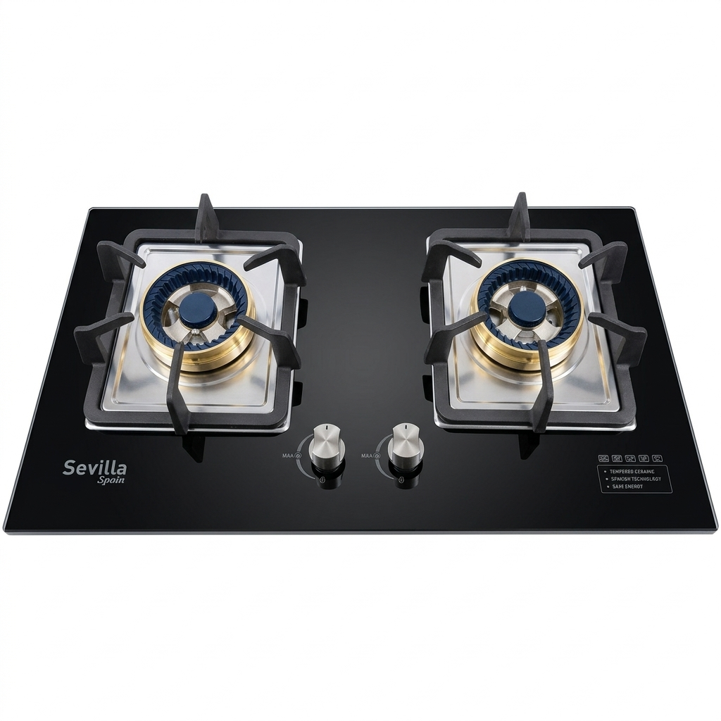 Sevilla Burner Marble Tempered panel Cooktop