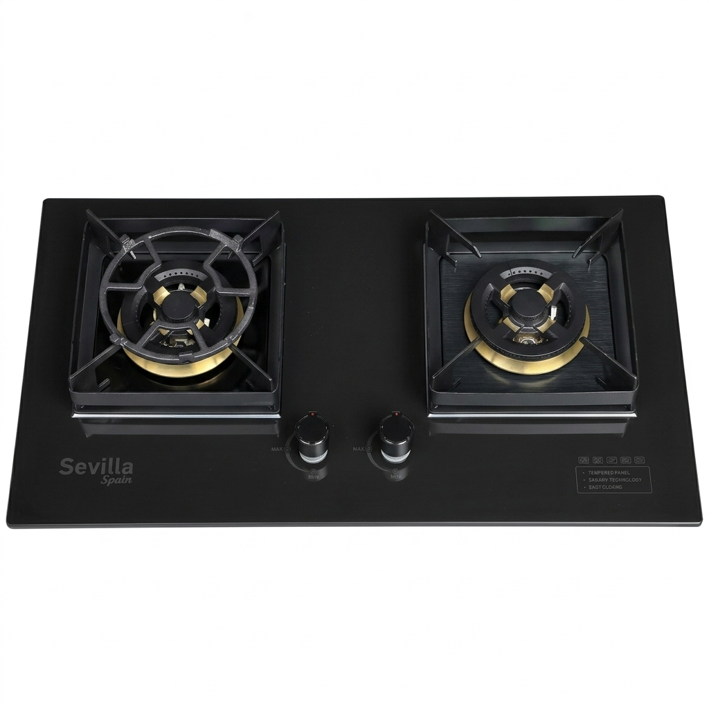 Sevilla Burner Marble Tempered panel Cooktop
