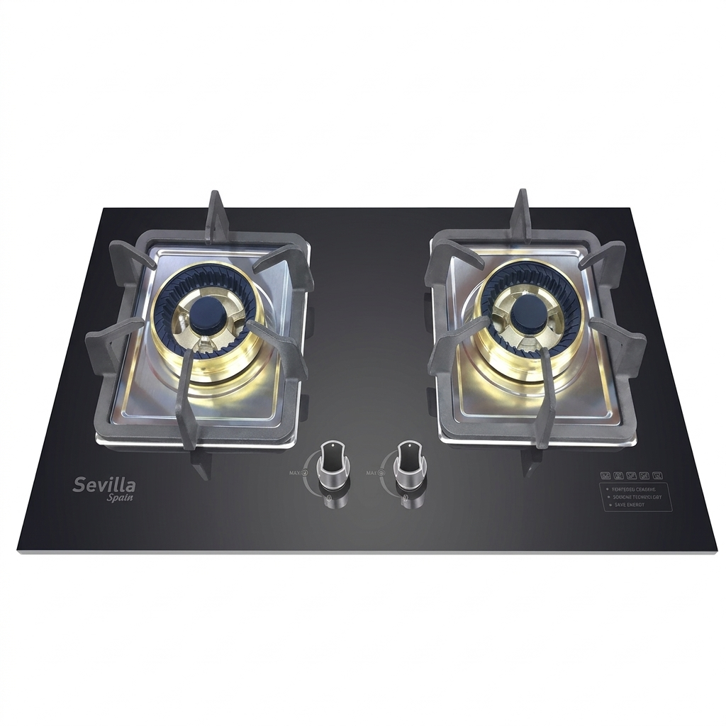 Sevilla Burner Marble Tempered panel Cooktop