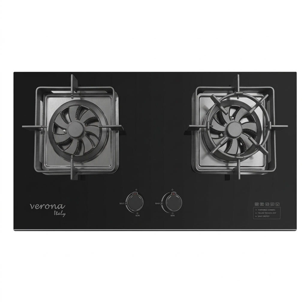 Verona Burner Marble Tempered panel Cooktop