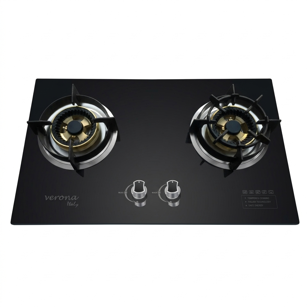 Verona Burner Marble Tempered panel Cooktop