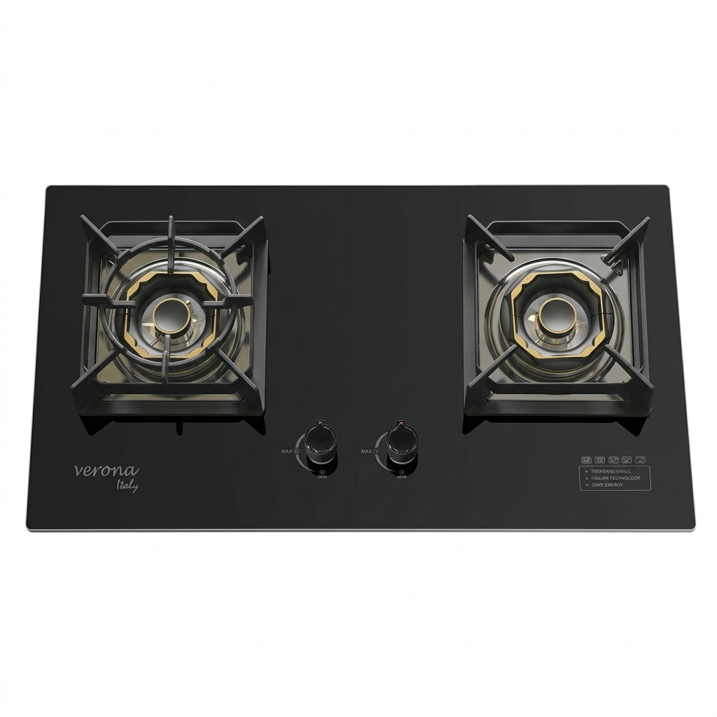 Verona Burner Marble Tempered panel Cooktop