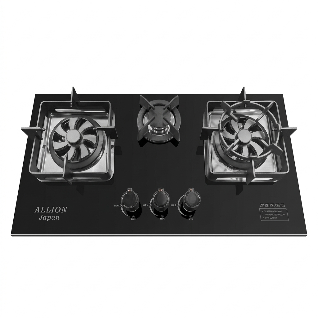 Allion Burner Marble Tempered panel Cooktop