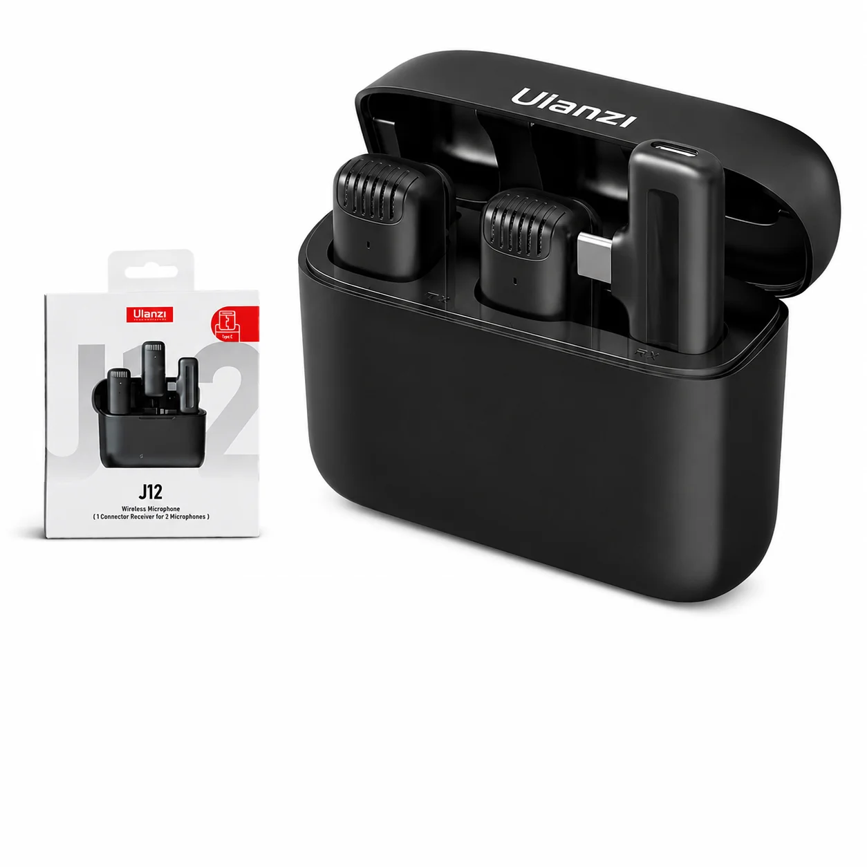 Ulanzi J12 Dual Wireless Microphone With Charging Case