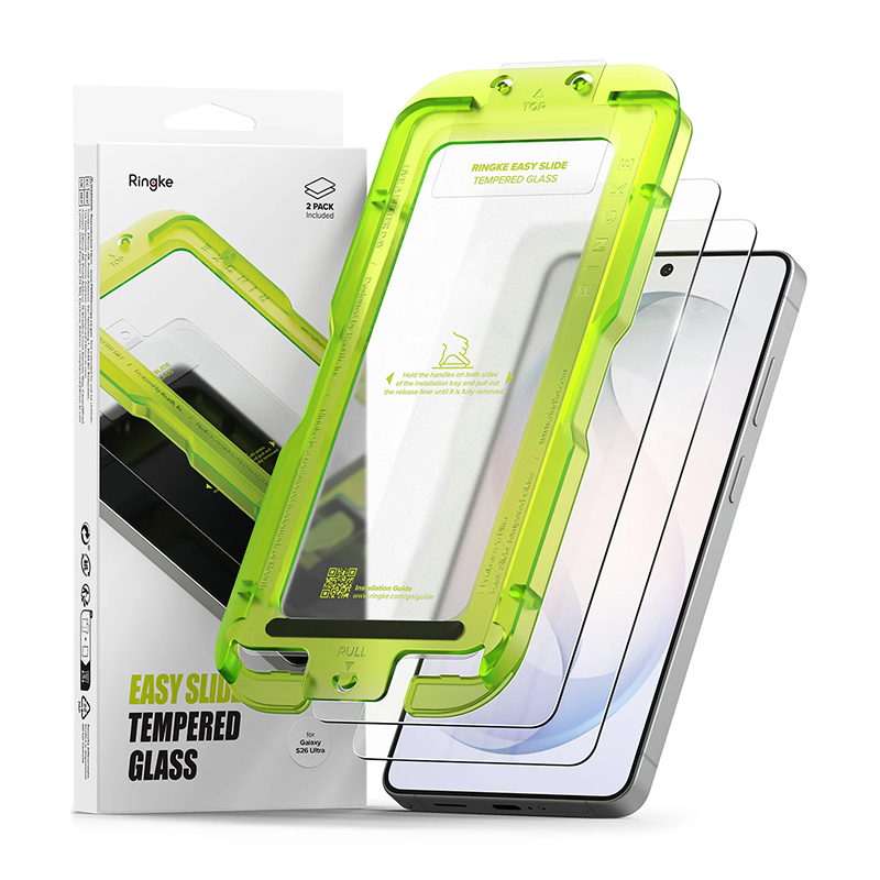 Ringke Easy Slide Clear Screen Protector for Galaxy S26 and S26 Ultra (2Pcs Pack)