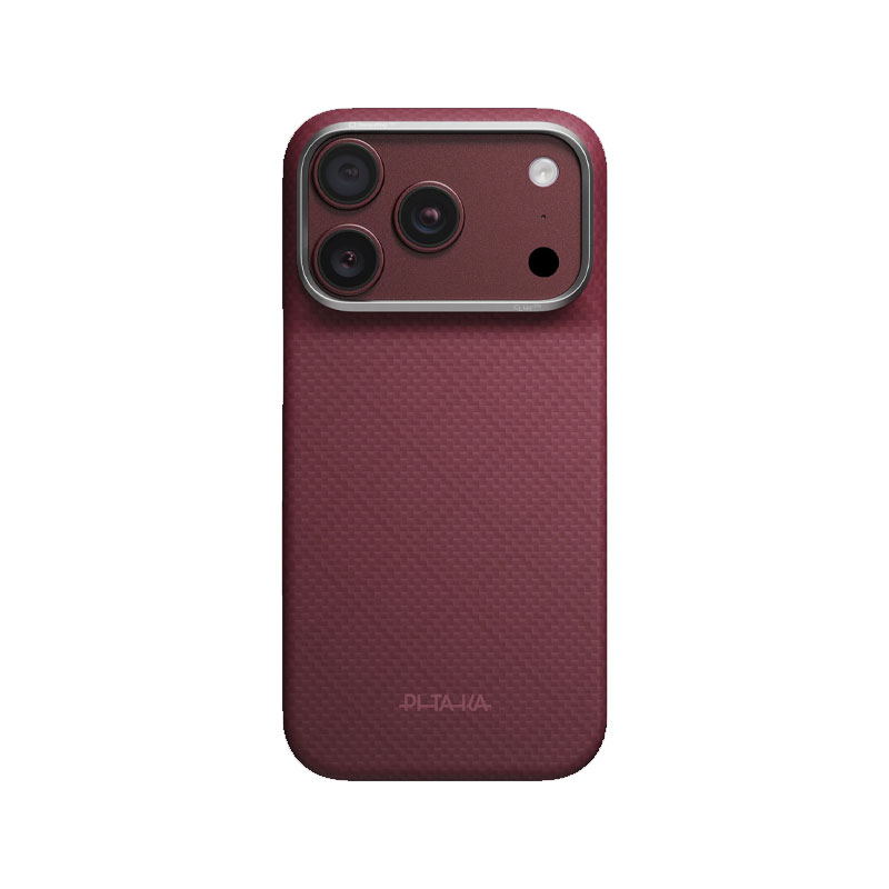 PITAKA Edge Ultra-Slim Burgundy Case for iPhone 18 Pro Max
