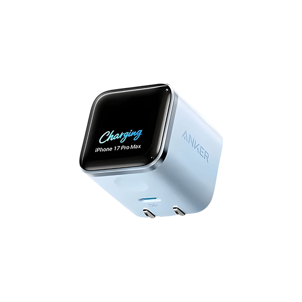 Anker Nano Charger A121D 45W Smart Display GaN Fast Charger (180° Foldable)
